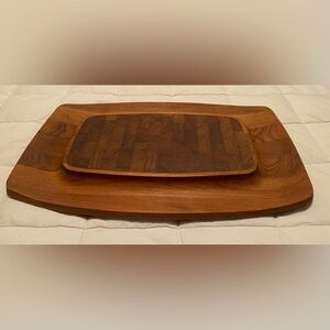 Vintage Dansk Mid Century Modern Teak Rosewood Cheese Charcuterie Board Tray